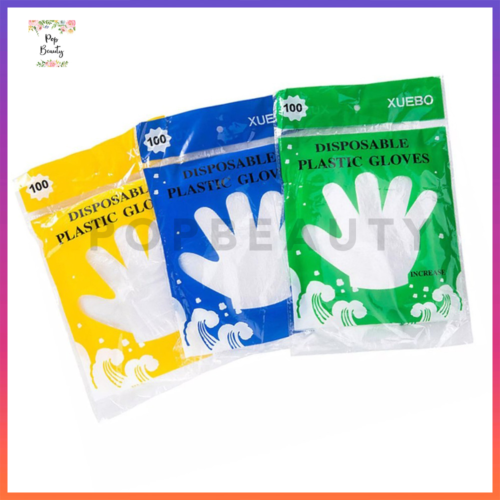 Sarung Tangan Plastik Sekali Pakai Isi 100 pcs