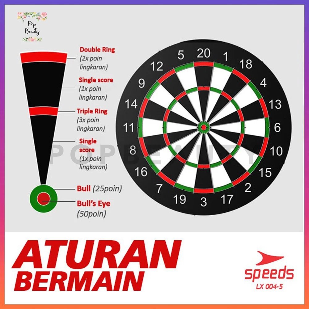 Papan Dart Board 17 17 inch