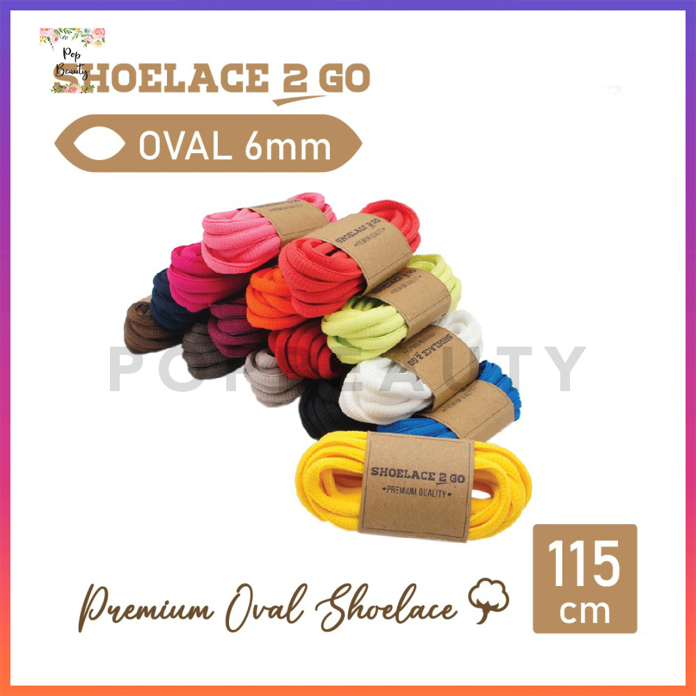 Tali Sepatu Oval Lonjong Shoelace 2 Go 115 cm (6mm)