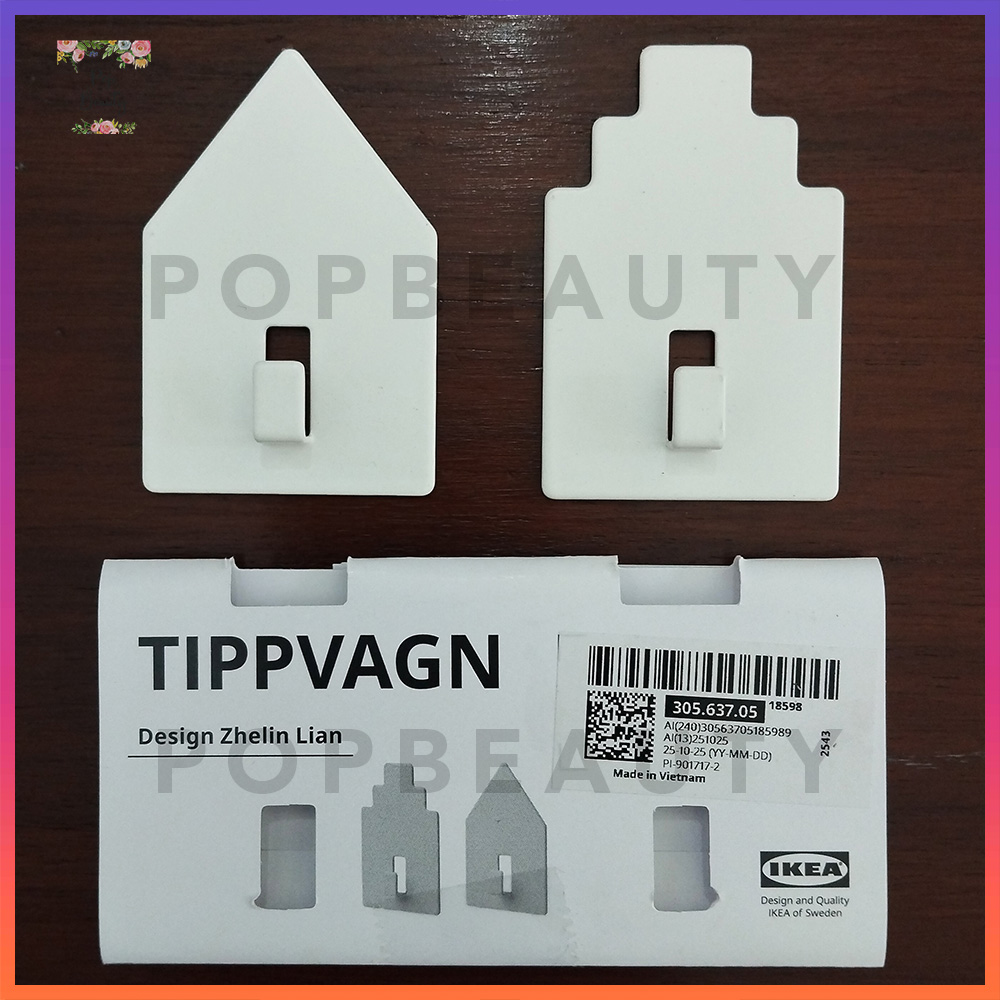 IKEA TIPPVAGN Gantungan Tempel (2 Pcs) - Rumah Putih