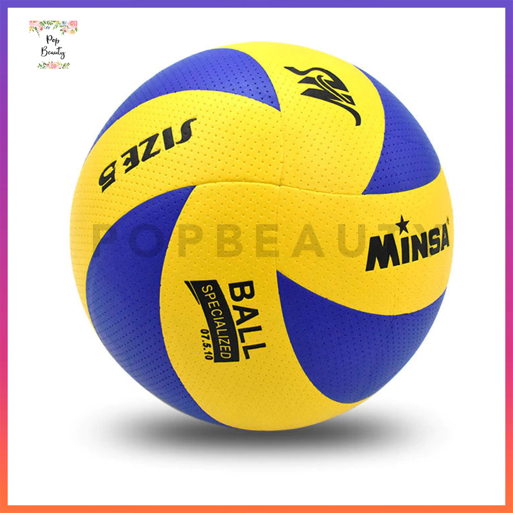 Bola Voli Size 5 Label MINSA - Kuning Biru