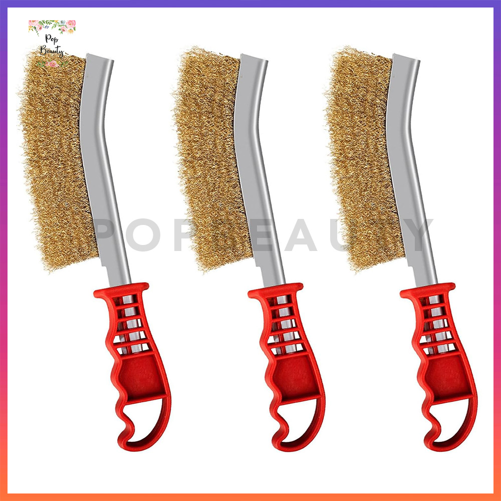 Sikat Kawat Baja Lengkung Gagang Plastik